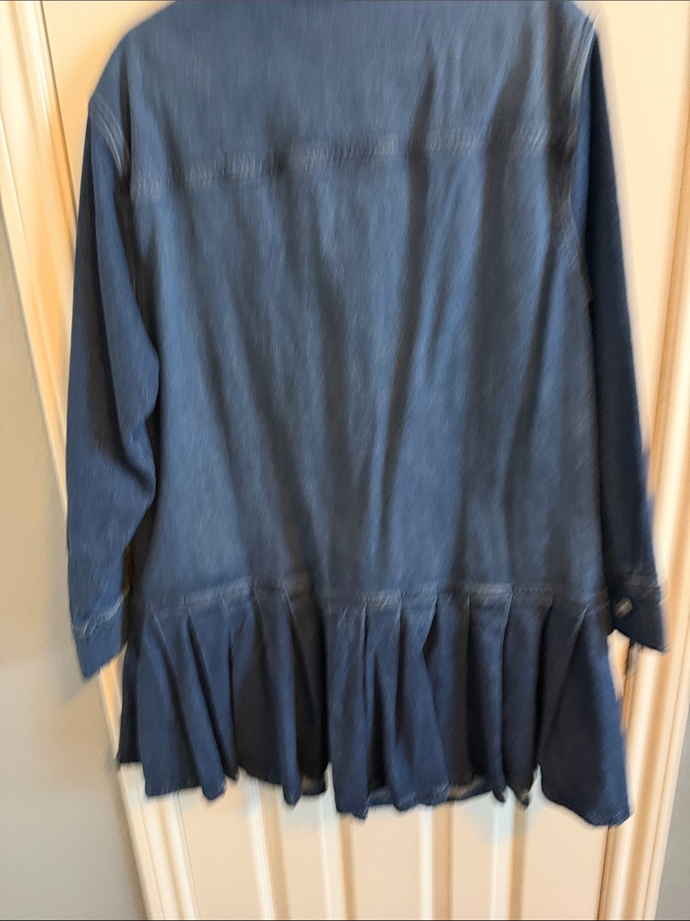 Scoop Dark Blue Denim Midi Dress - Picture 8 of 9
